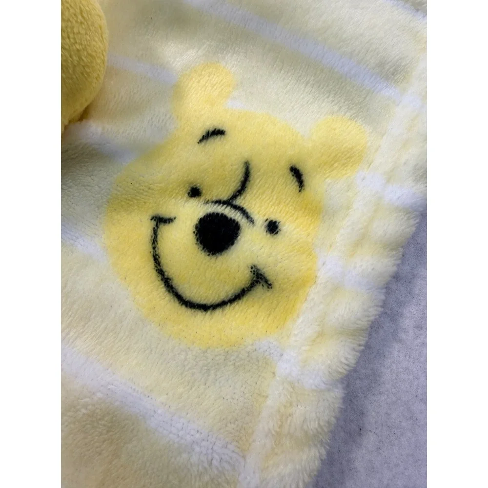 Disney Baby Winnie the Pooh Lovey Security Blanket Plush Teether Yellow 10
